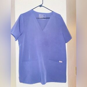 Figs scrub top navy blue